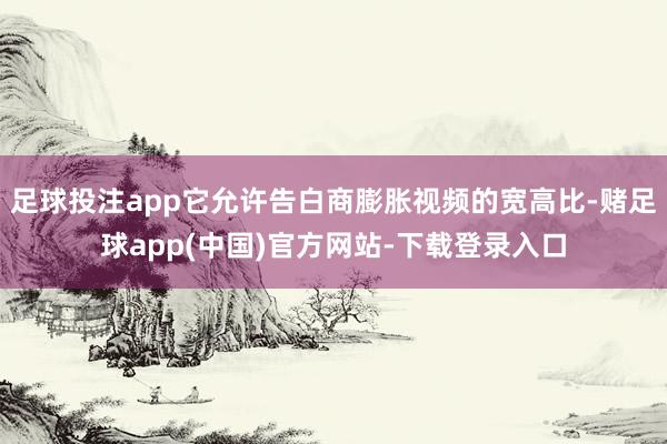 足球投注app它允许告白商膨胀视频的宽高比-赌足球app(中国)官方网站-下载登录入口